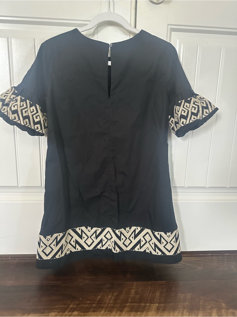 Black Embroidered Shift Dress | Size XS | Like New